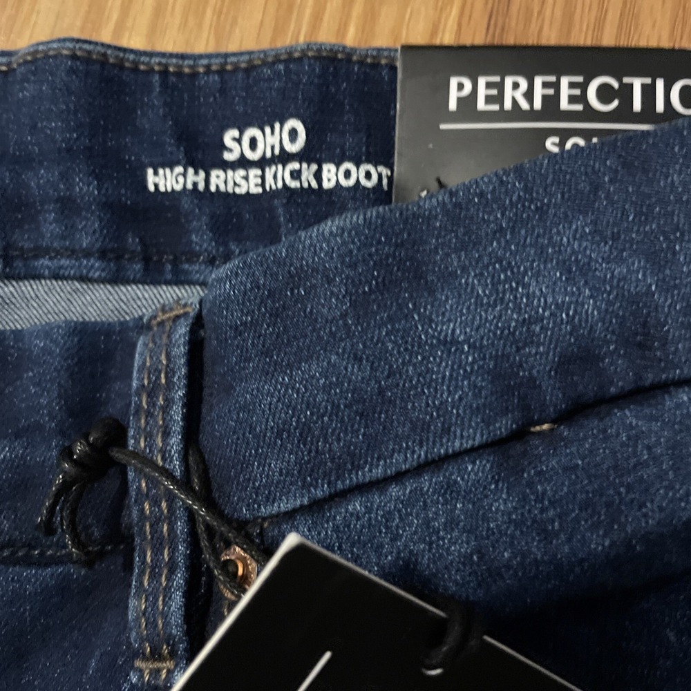 Nicole Miller New York Soho High Rise Kick Boot Jeans Indigo Perfection NWT - Picture 9 of 11